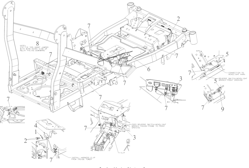 Electrical Diagram and Parts List for ZTXS4-54KH (47RSCAB7A10)(2023) Cub Cadet Lawn Tractor